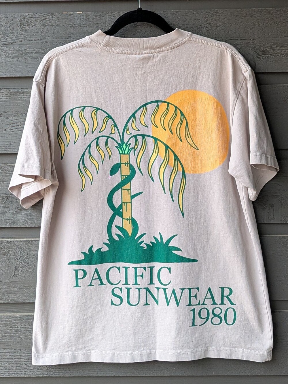 Pacific Sunwear Graphic Art Prgrm Heavyweight Cotton Short Sleeve T-Shirt 1980